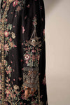 3 Piece Embroidered Tassel Silk Suit