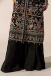 3 Piece Embroidered Tassel Silk Suit