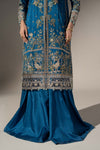 3 Piece Embroidered Tassel Silk Suit