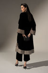 3 Piece Embroidered Velvet Suit