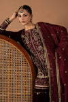 3 Piece Embroidered Velvet Suit
