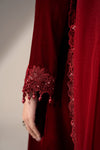 3 Piece Embroidered Velvet Suit