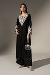 3 Piece Embroidered Cotton Satin Suit
