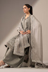 3 Piece Embroidered Organza Suit