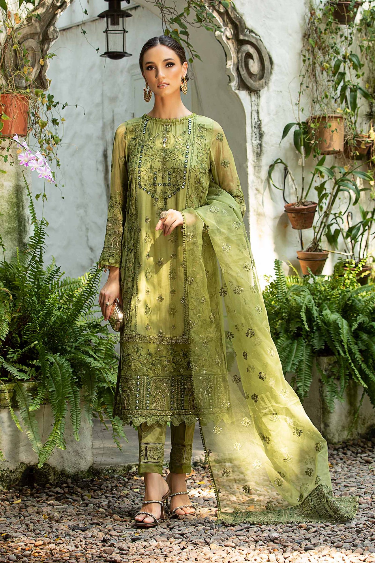 3 Piece Embroidered Suit