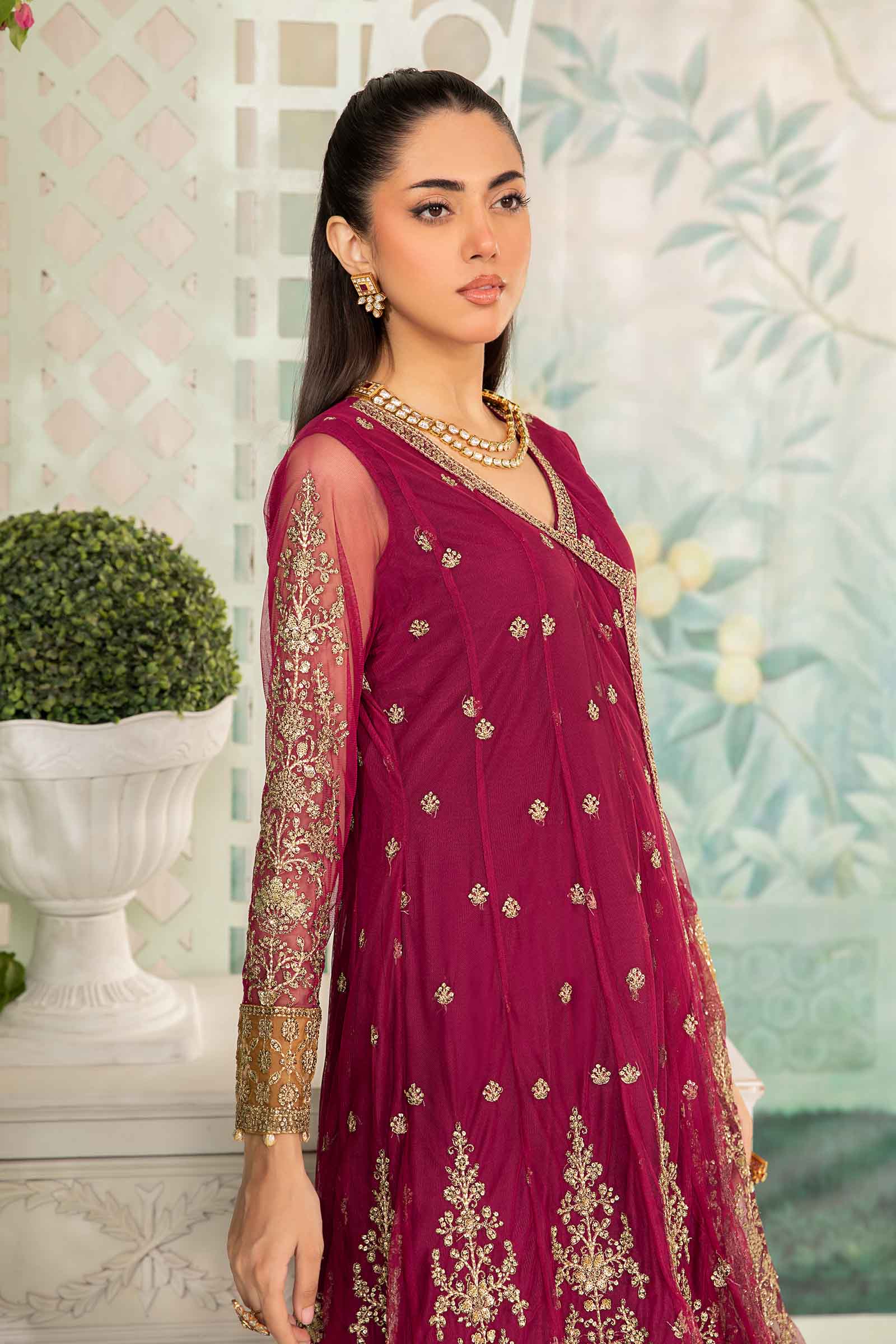 3 Piece Embroidered Net Suit
