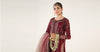3 Piece Embroidered Raw Silk Suit