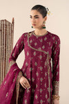 3 Piece Printed Raw Silk Suit