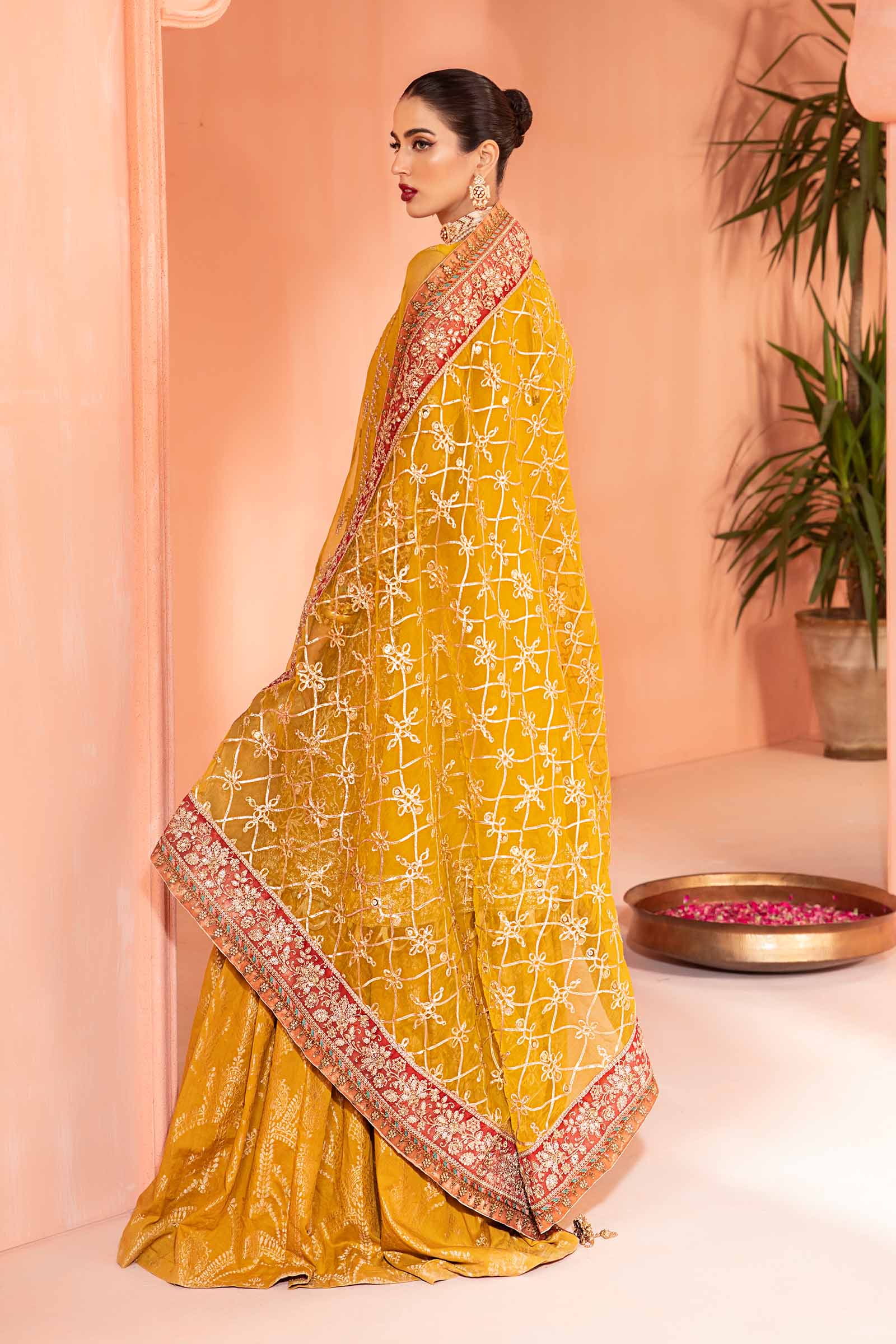 3 Piece Embroidered Organza Suit