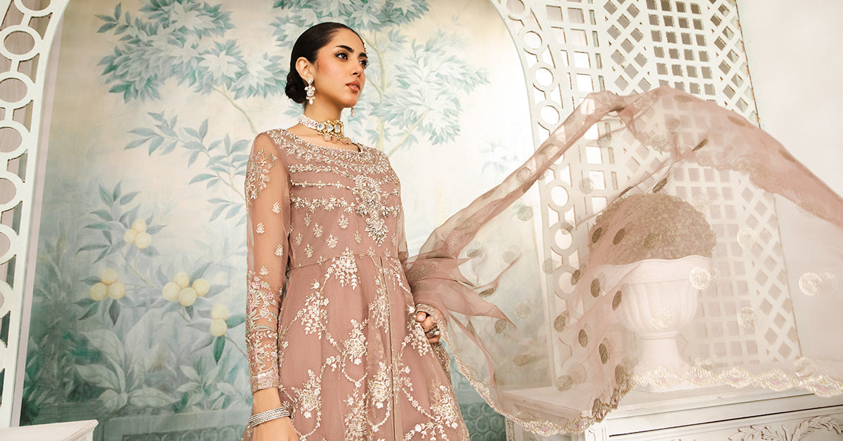 3 Piece Embroidered Organza Suit