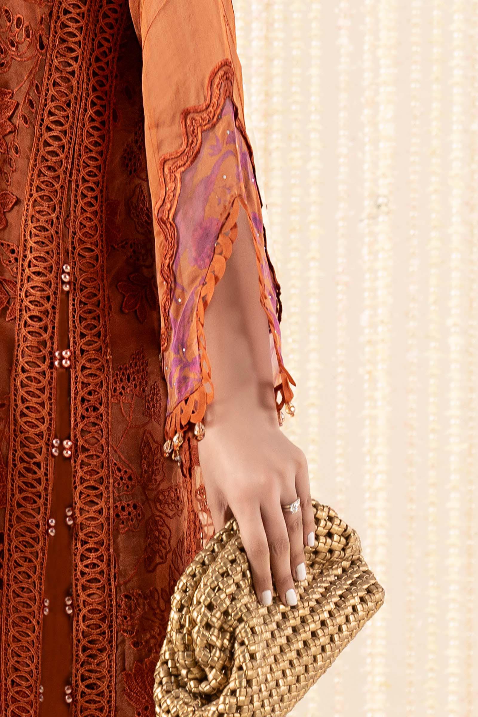 3 Piece Embroidered Organza Suit