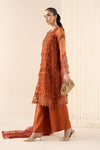 3 Piece Embroidered Organza Suit