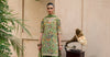 3 Piece Embroidered Raw Silk Suit