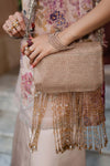2 Piece Embroidered Textured Silk Suit