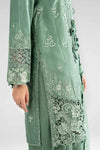 3 Piece Embroidered Raw Silk Suit