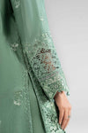 3 Piece Embroidered Raw Silk Suit