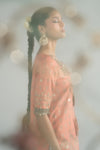 3 Piece Embroidered Raw Silk Suit