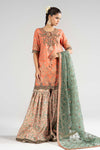 3 Piece Embroidered Raw Silk Suit