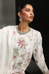 3 Piece Embroidered Raw Silk Suit
