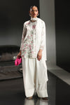 3 Piece Embroidered Raw Silk Suit
