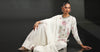 3 Piece Embroidered Raw Silk Suit