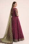 3 Piece Embroidered Raw Silk Suit