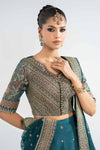 3 Piece Embroidered Raw Silk Suit