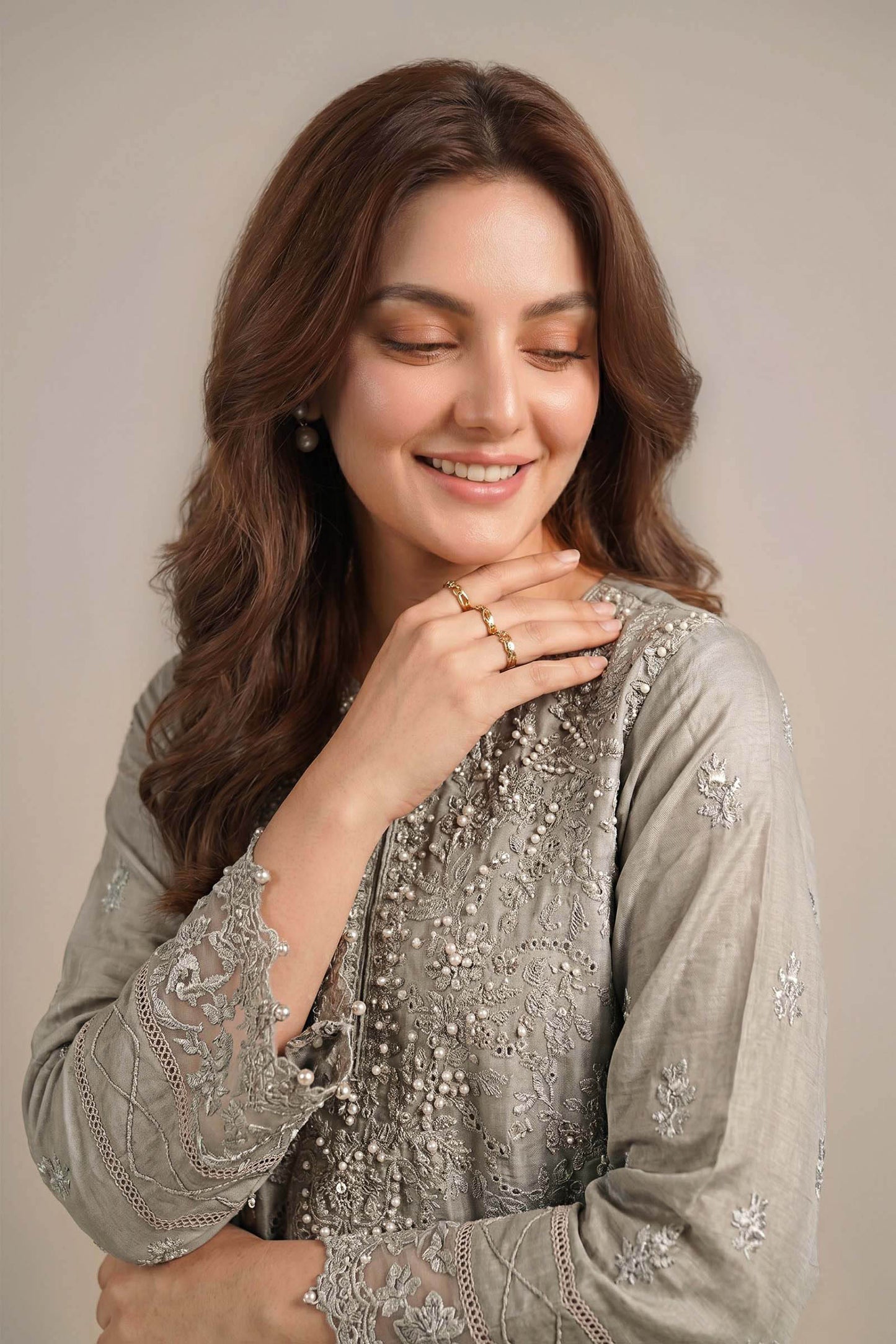 3 Piece Embroidered Tissue Silk Suit