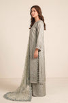 3 Piece Embroidered Tissue Silk Suit