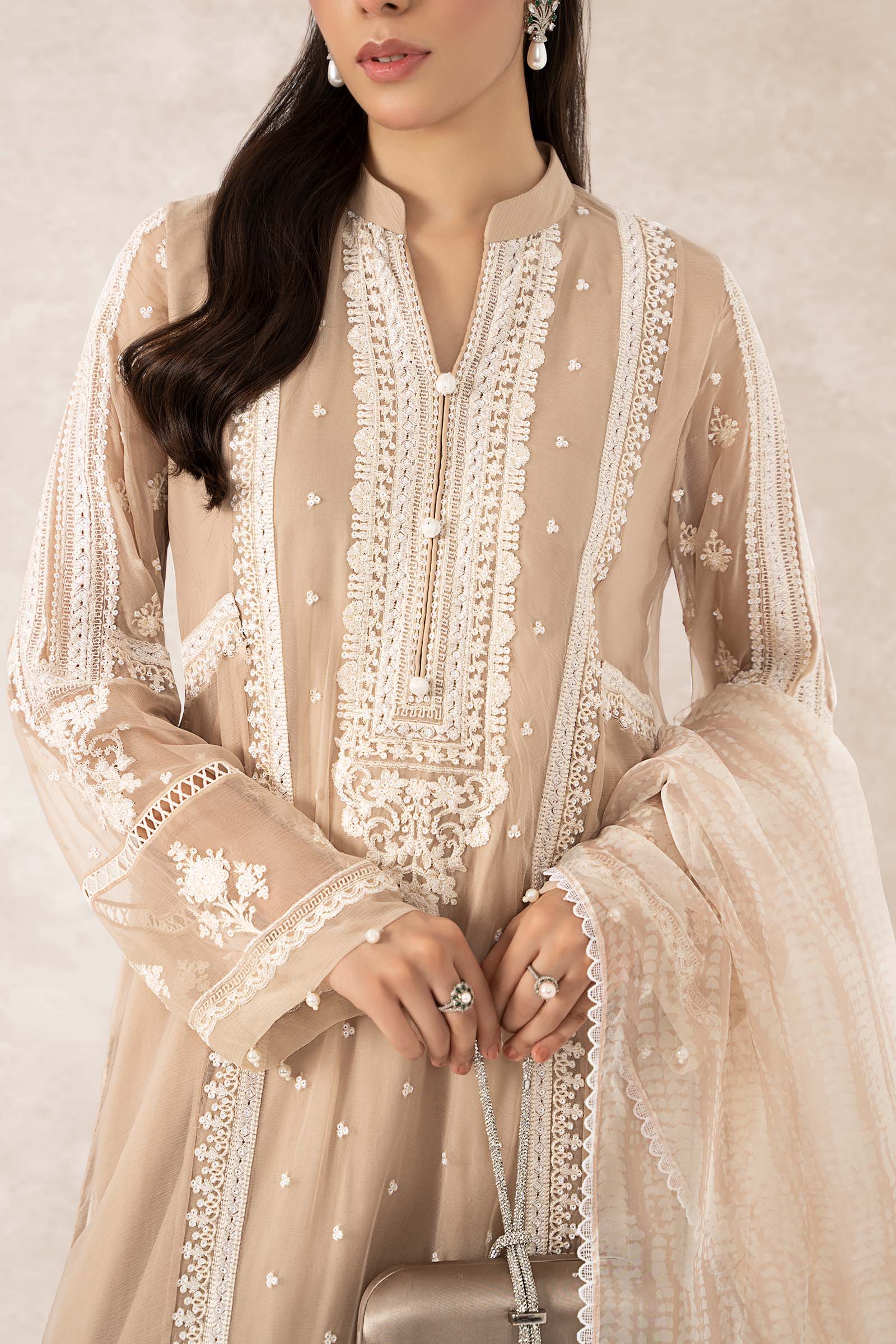 3 Piece Embroidered Suit