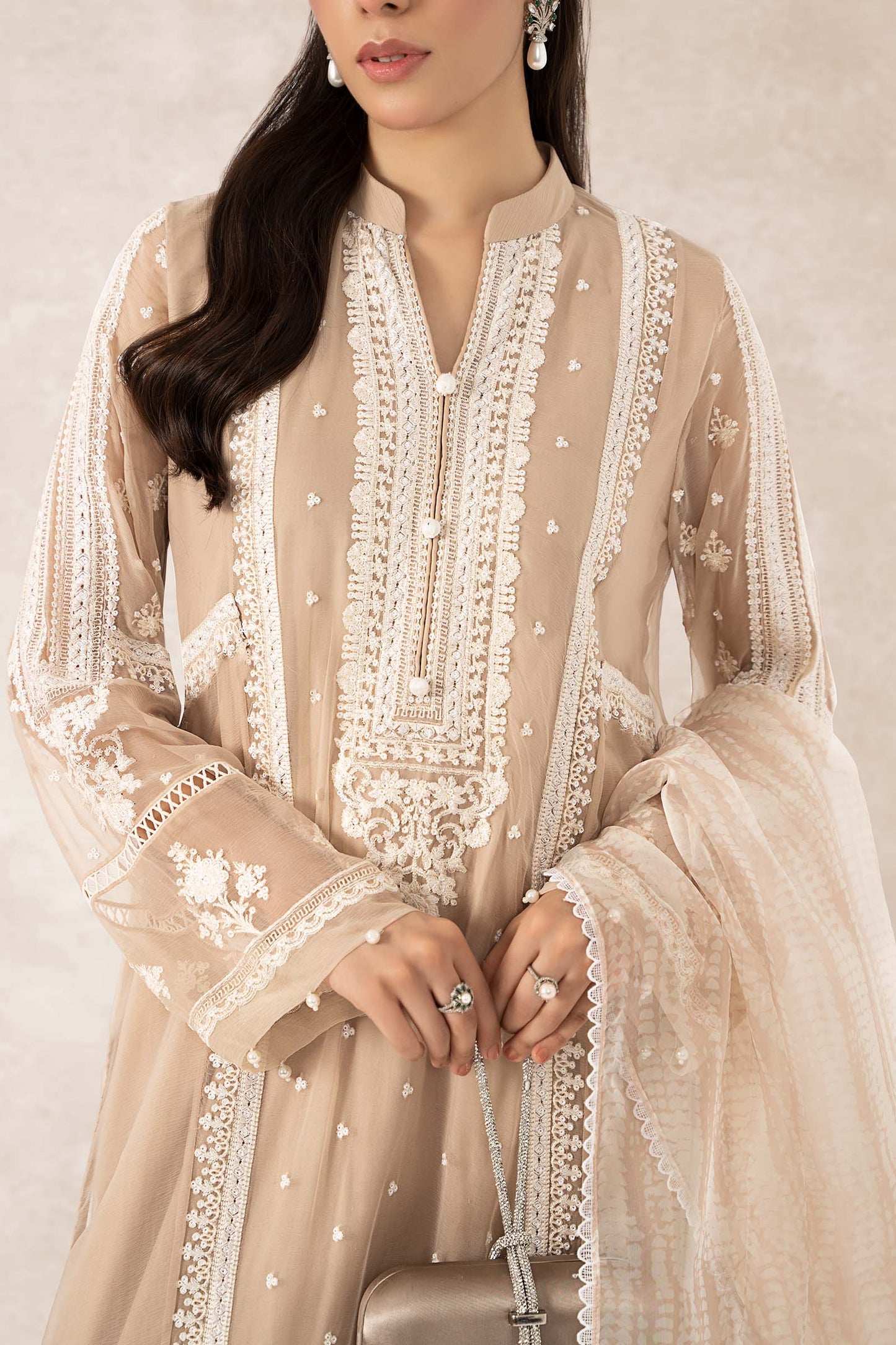 3 Piece Embroidered Suit