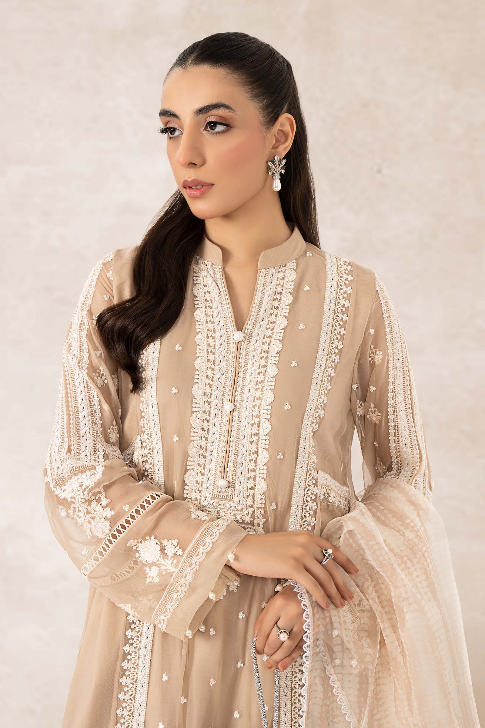 3 Piece Embroidered Suit