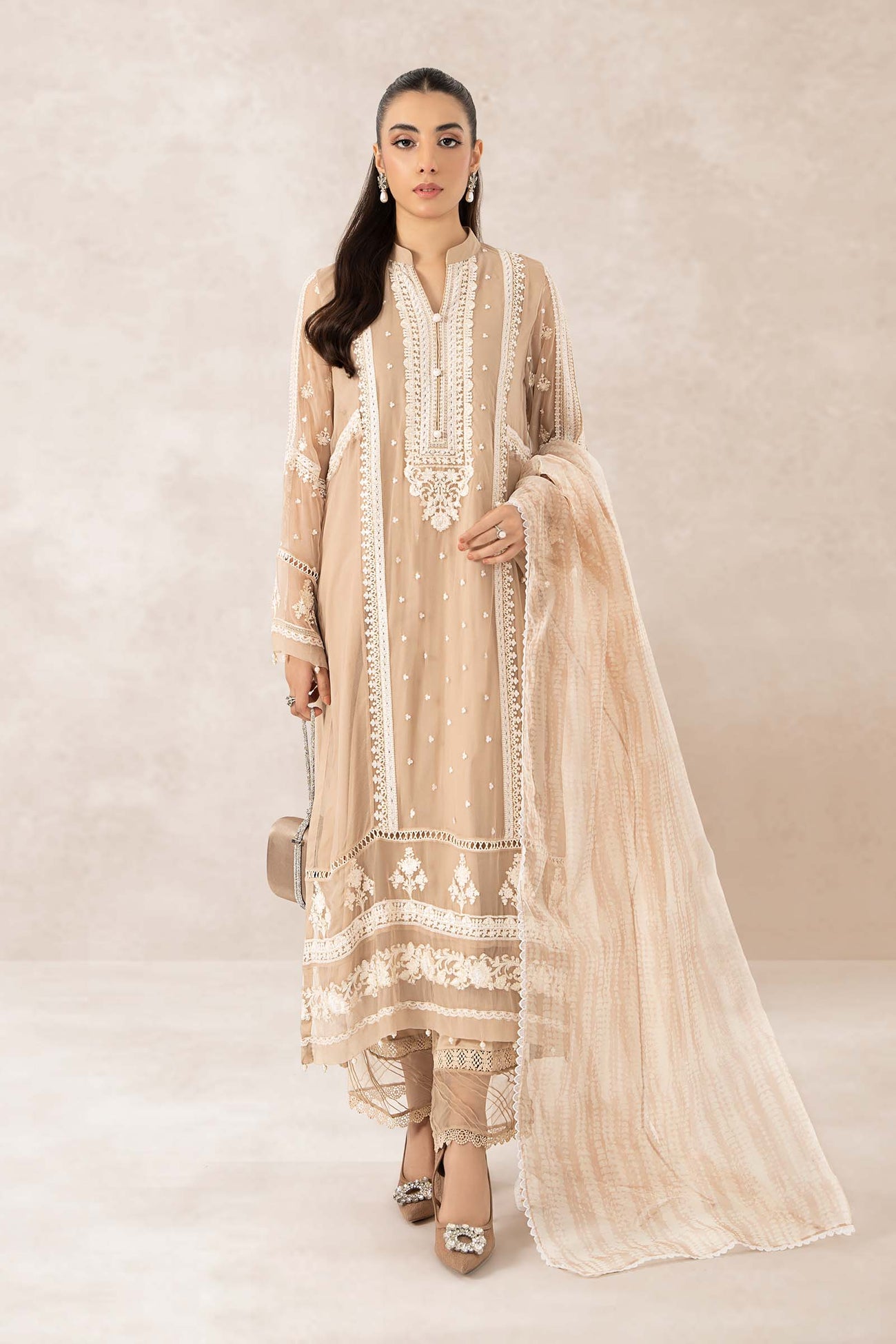 3 Piece Embroidered Suit