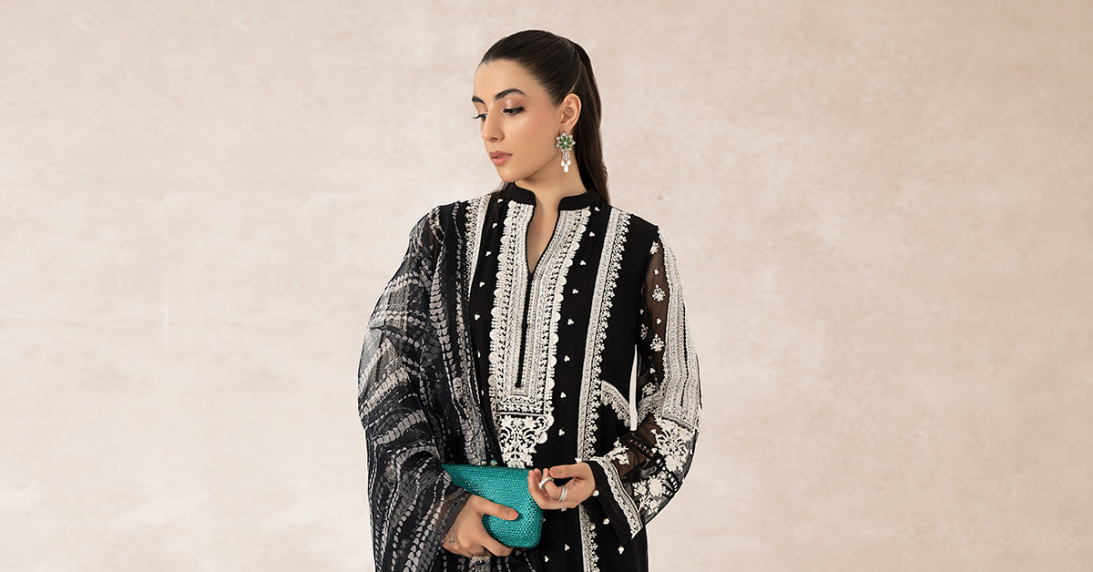 3 Piece Embroidered Suit