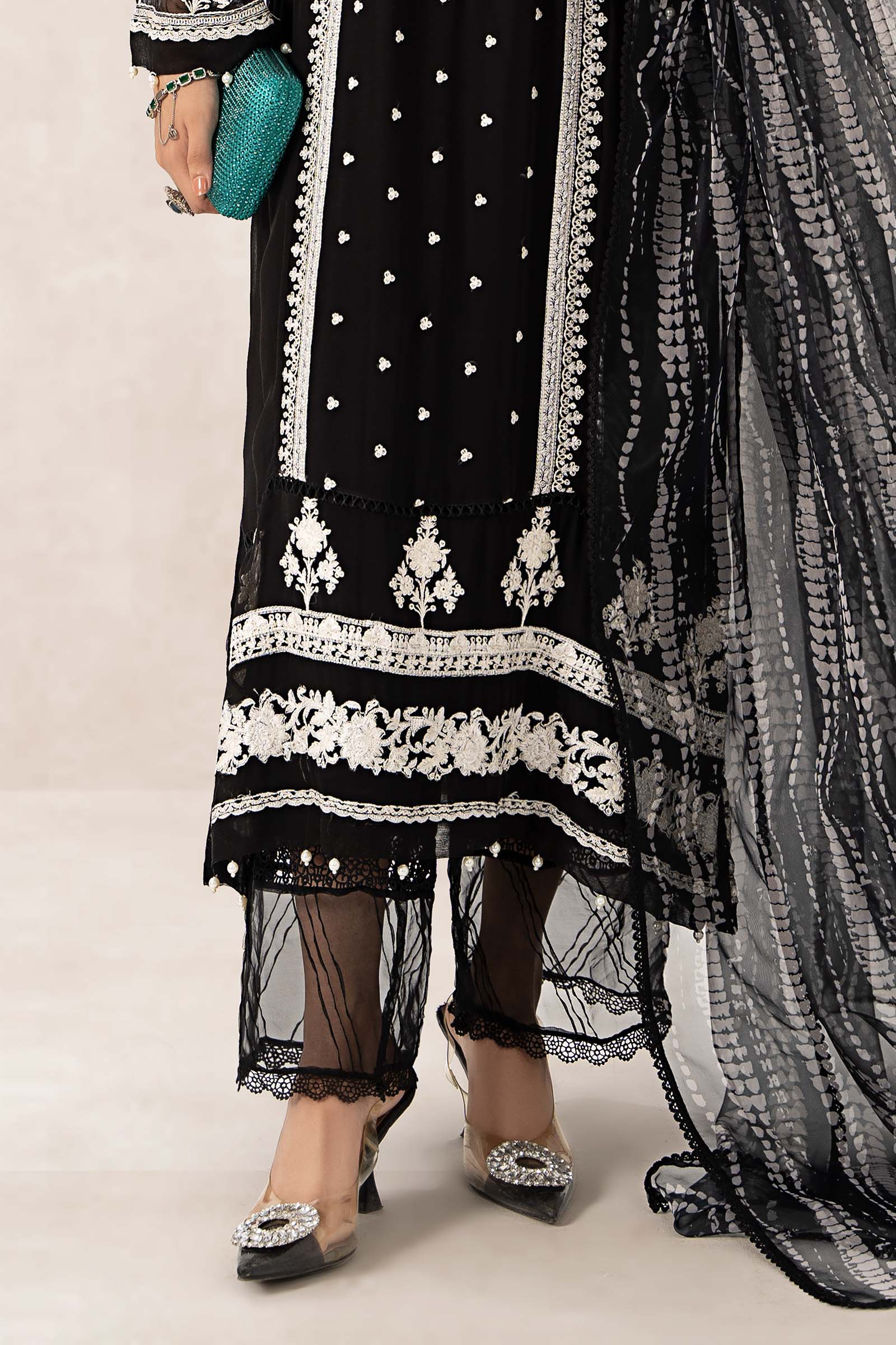 3 Piece Embroidered Suit