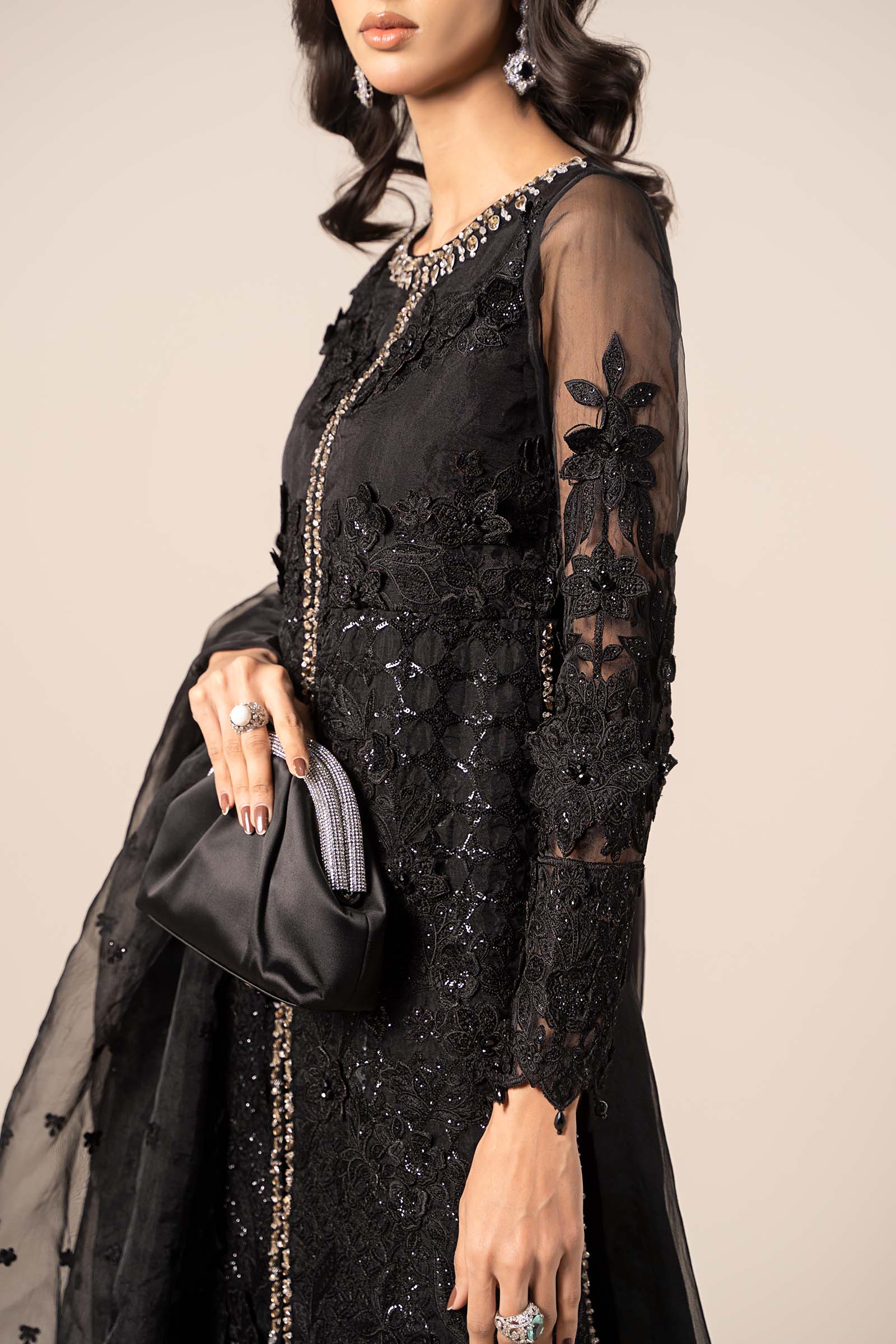3 Piece Embroidered Organza Suit