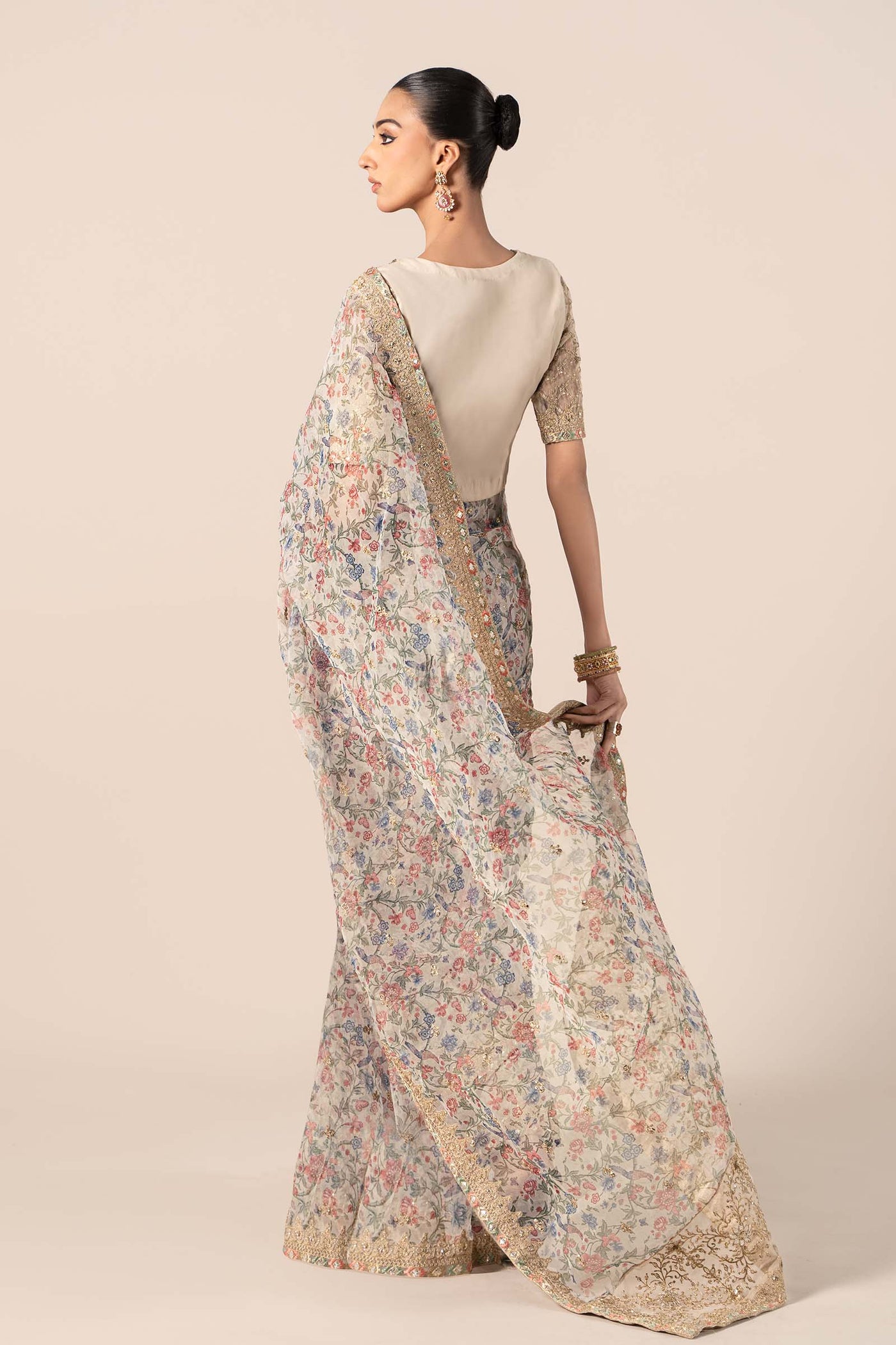 Embroidered Organza Saree | SF-EF25-08