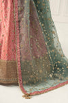 3 Piece Embroidered Raw Silk Suit