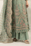3 Piece Embroidered Organza Suit