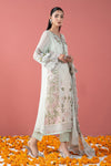 3 Piece Embroidered Chiffon Suit