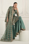 3 Piece Embroidered Organza Suit