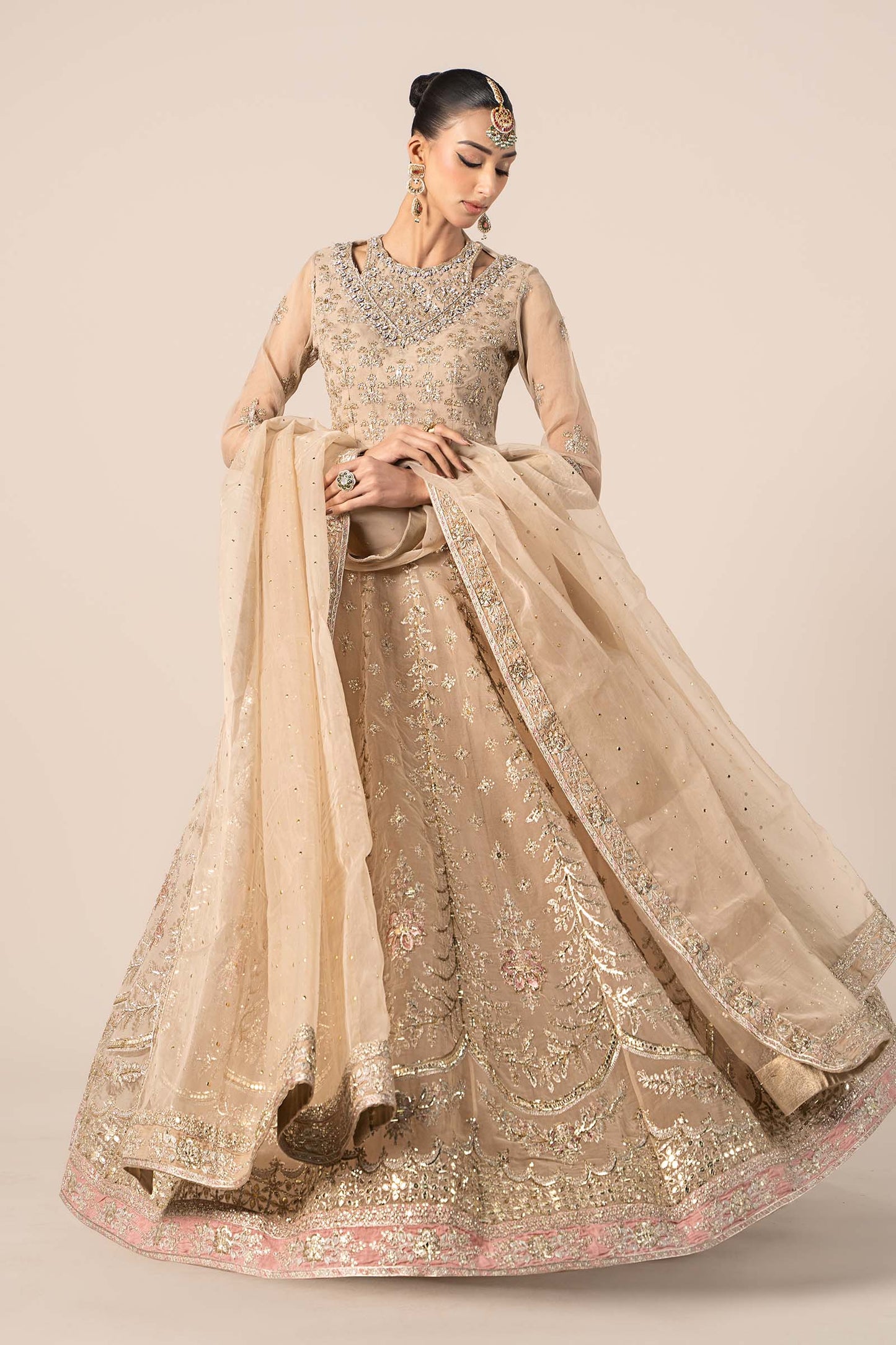 3 Piece Embroidered Organza Suit