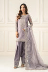 3 Piece Embroidered Raw Silk Suit