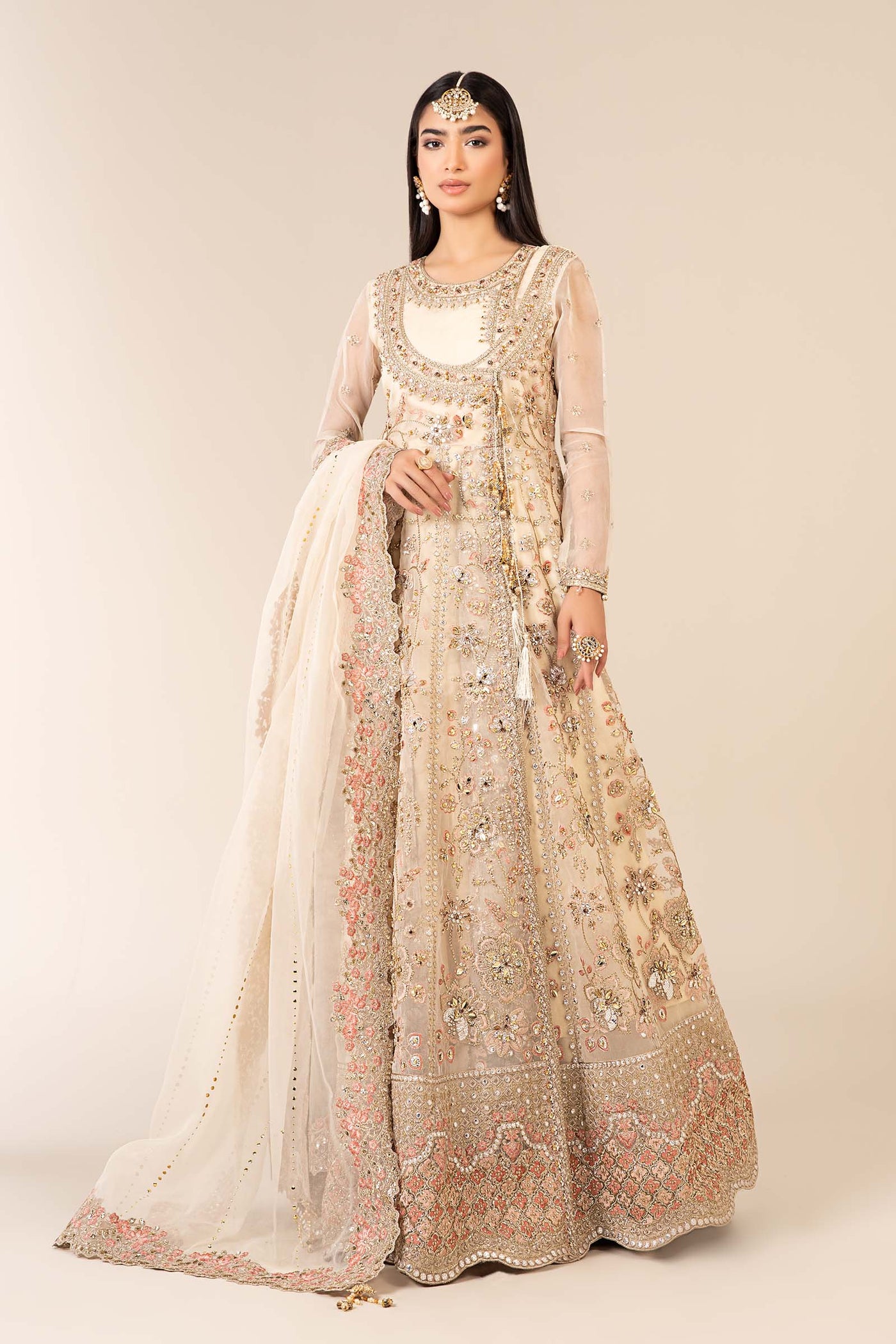 3 Piece Embroidered Organza Suit | SF-EF25-64