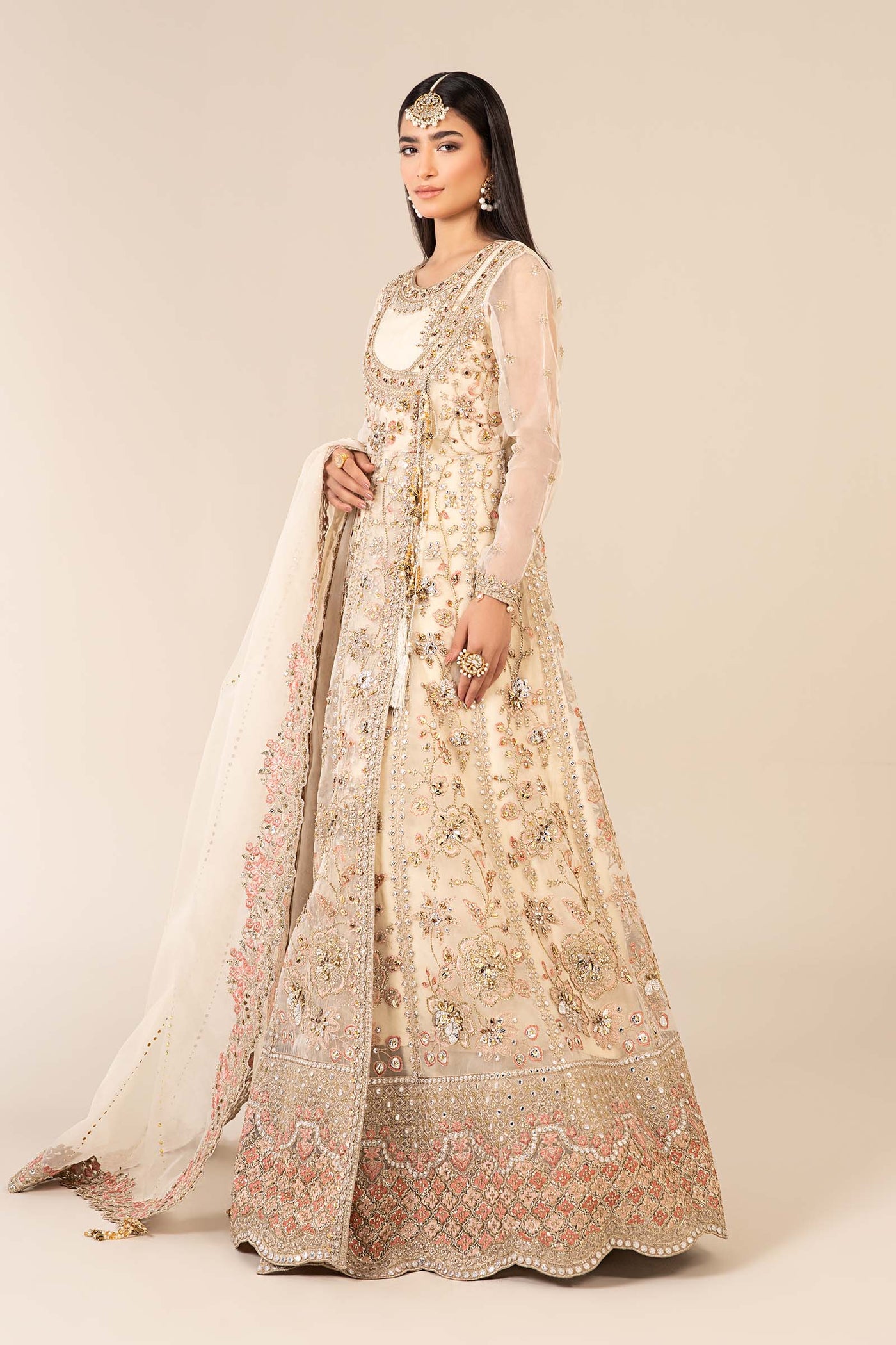3 Piece Embroidered Organza Suit | SF-EF25-64