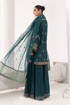 3 Piece Embroidered Raw Silk Suit