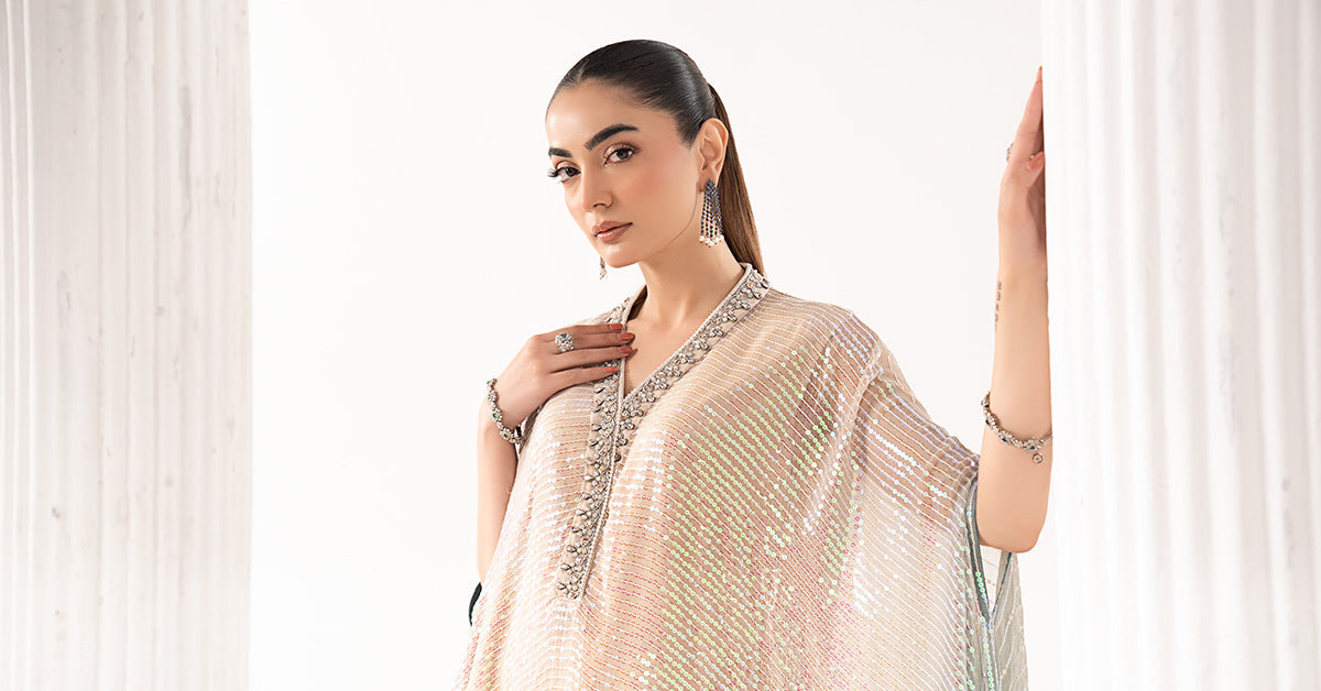 3 Piece Embroidered Chiffon Suit