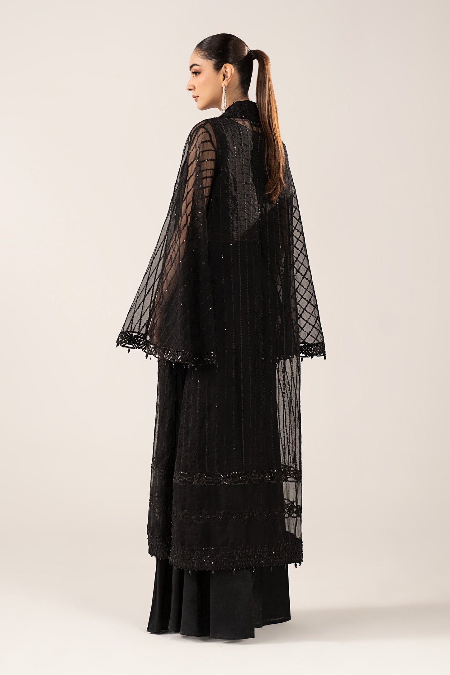 3 Piece Embroidered Organza Suit