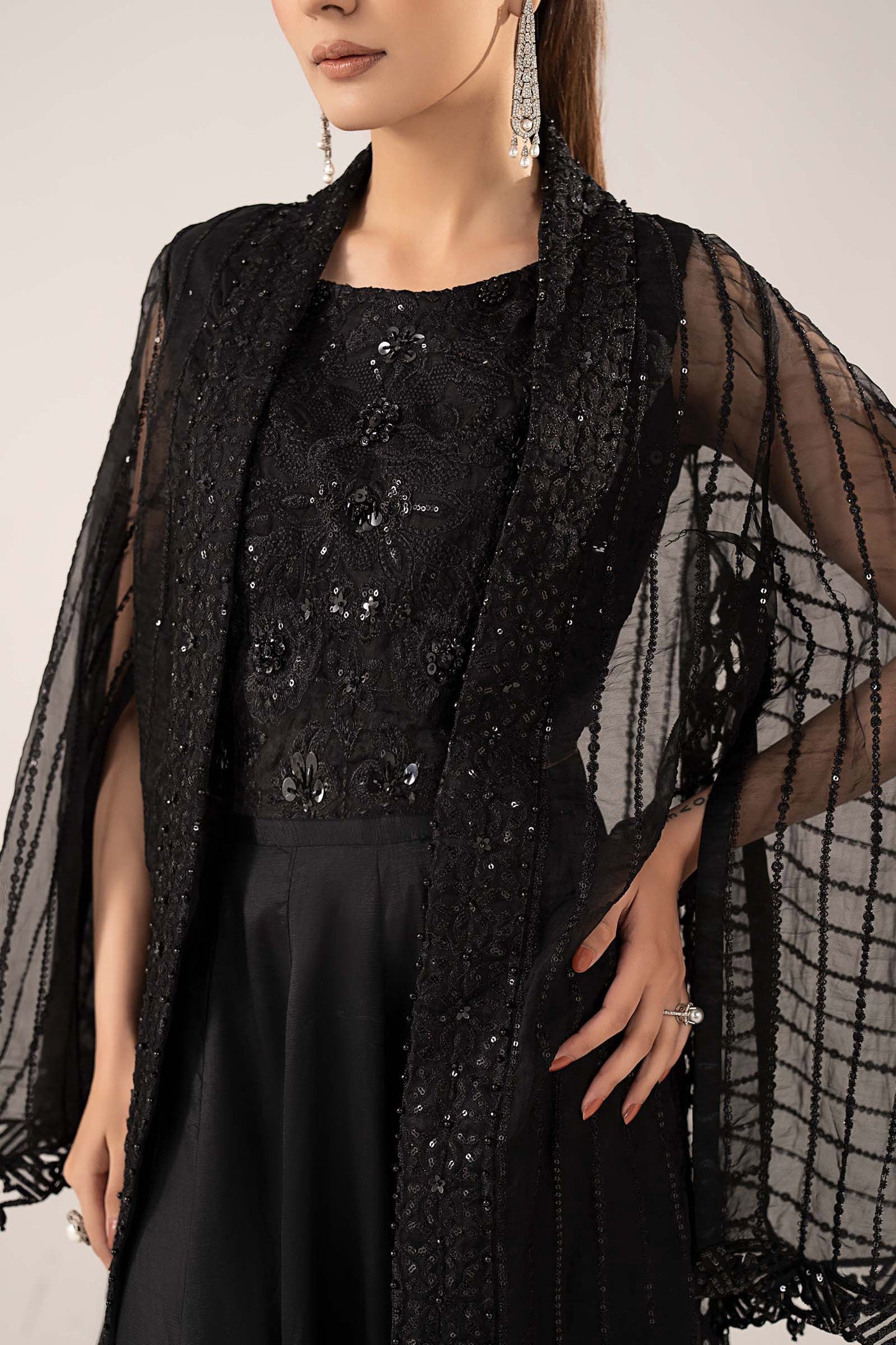 3 Piece Embroidered Organza Suit