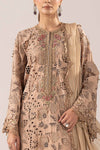 3 Piece Embroidered Raw Silk Suit